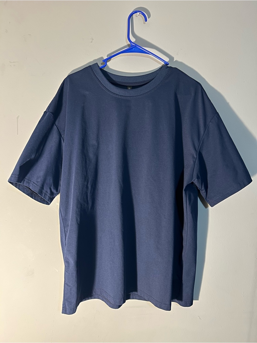 SHEIN Men's Short Sleeve Crew Neck T-Shirt in Navy Blue